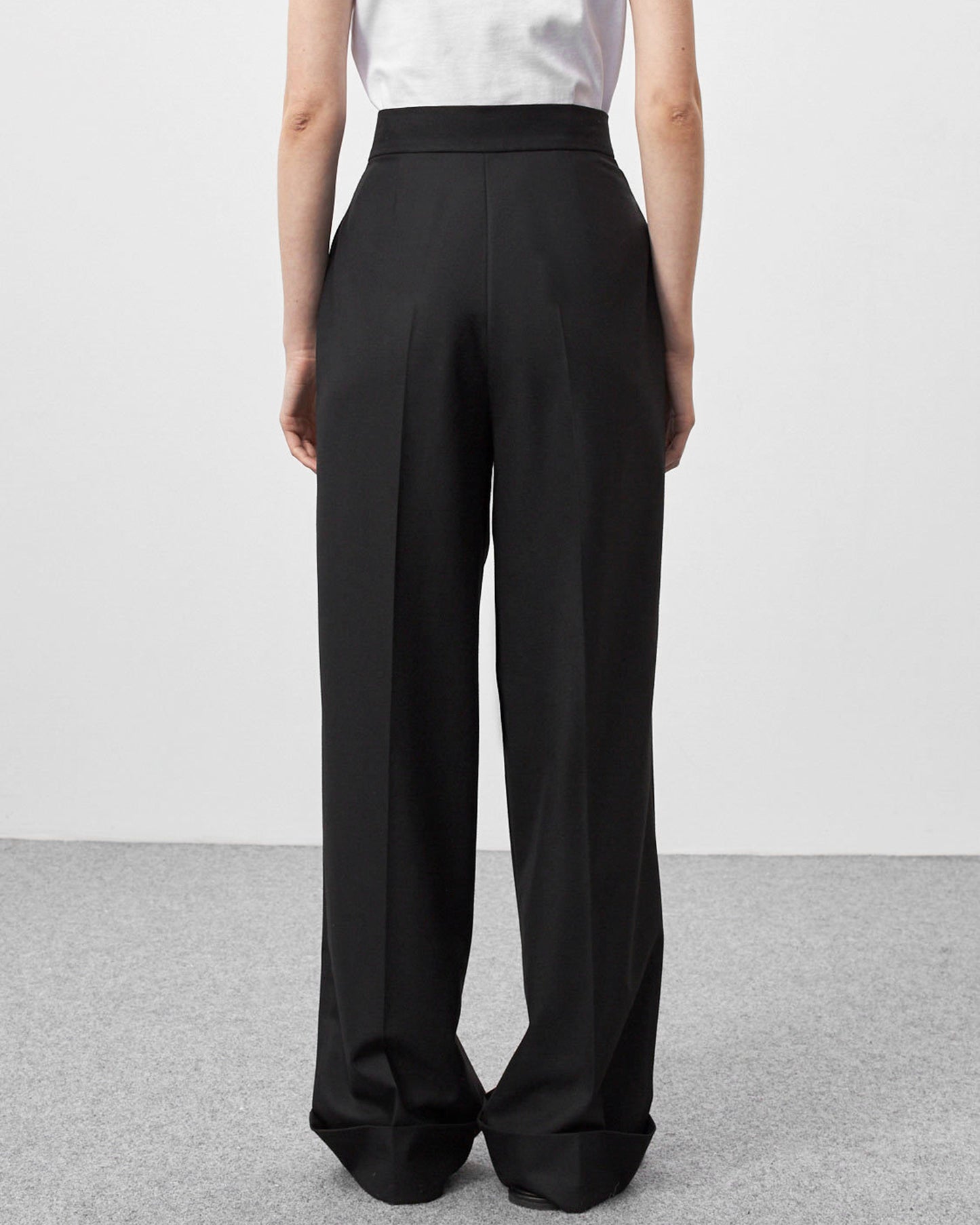 JEAAMKSSER Women’s Wide Leg Trousers Pants High Waisted Black Business Work Straight Leg Long Pants